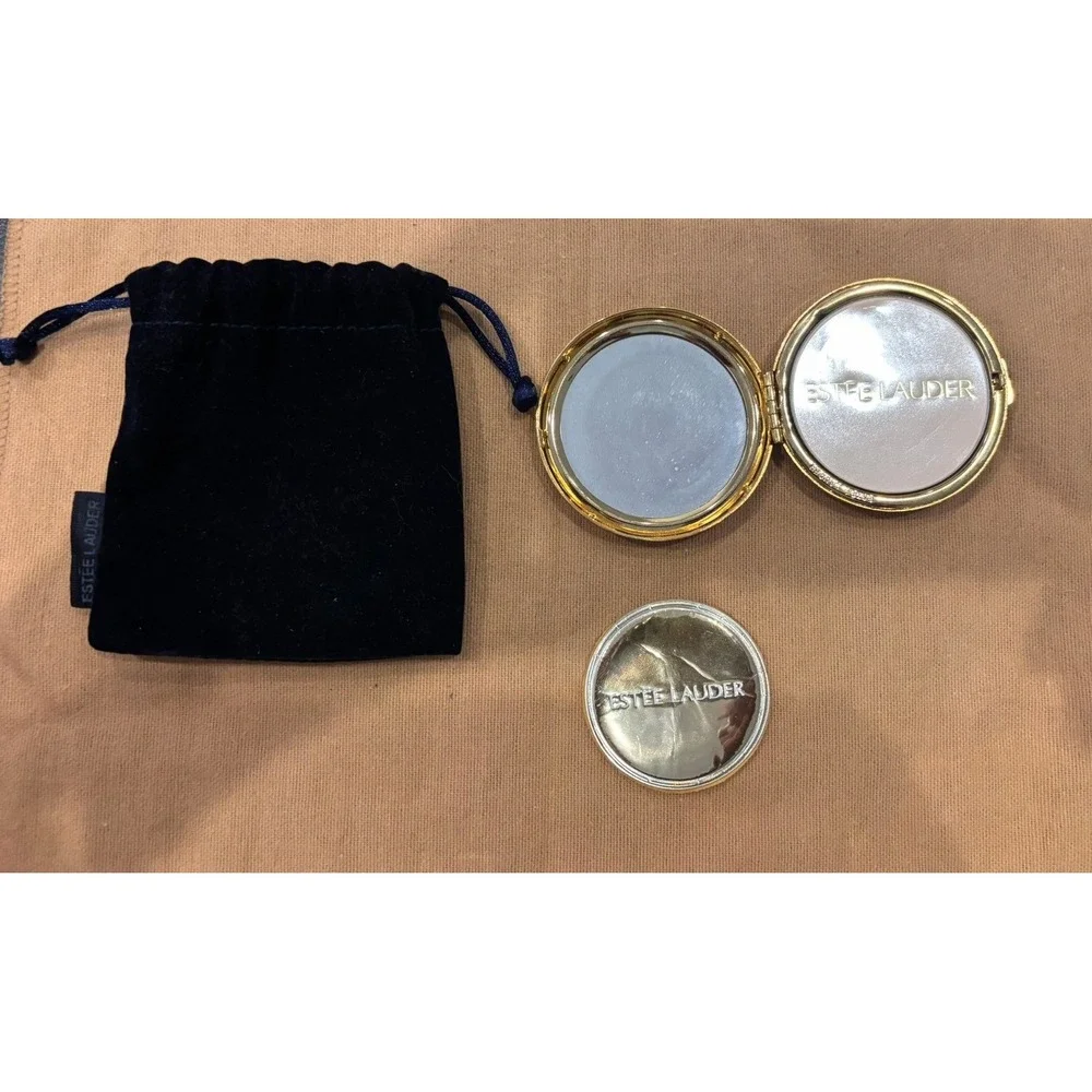 Estee Lauder Lucidity Gold Croc Embossed Compact Translucent Powder 06